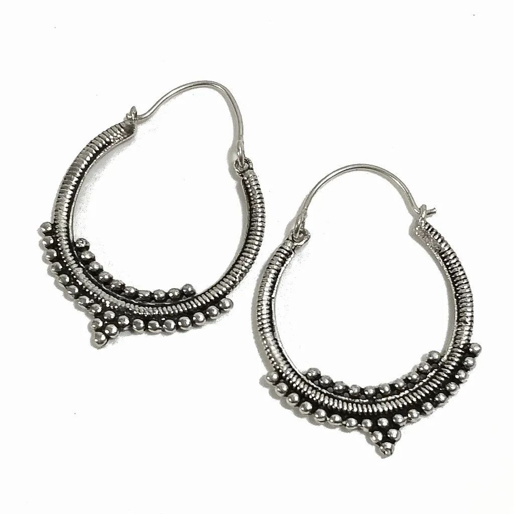 ORECCHINI ETNICI Ottone lucido Orecchini artigianale | Cerchio GURJAR