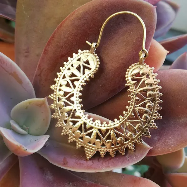 Orecchini etnici in ottone - HAVYA
