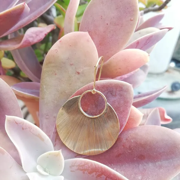 ORECCHINI etnici KALINDEE in ottone senza pietra | ORECCHINI etnici in ottone