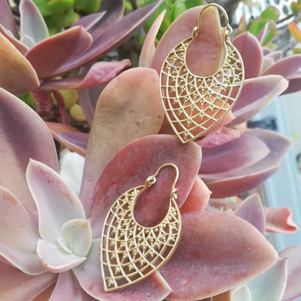 ORECCHINI etnici in ottone - KAVIA