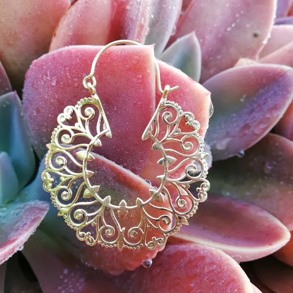 ORECCHINI etnici in ottone - PRAVAN