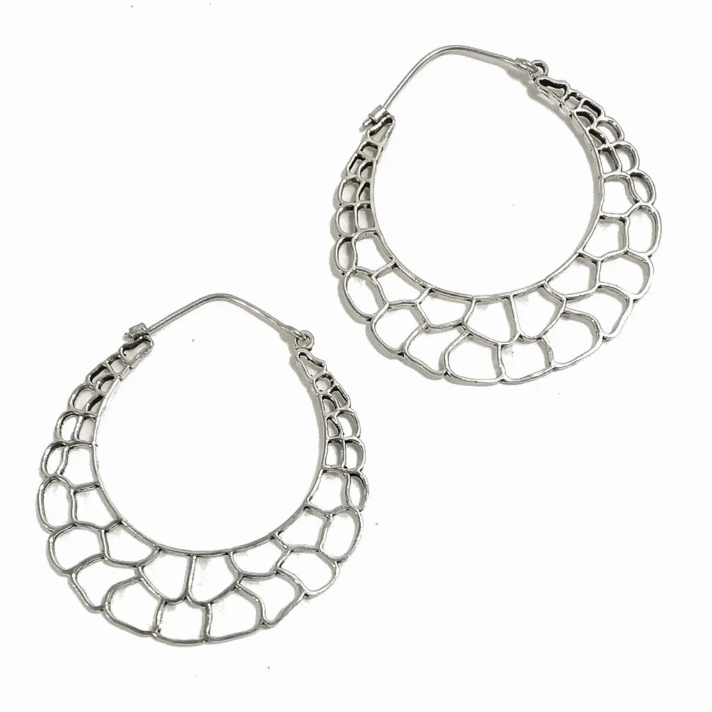 ORECCHINI ETNICI Ottone lucido Orecchini artigianale | KARANA | Alveare