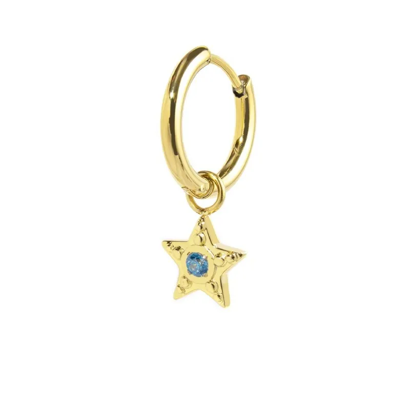 Mono orecchino cerchio Marlù donna Stella Azzurro