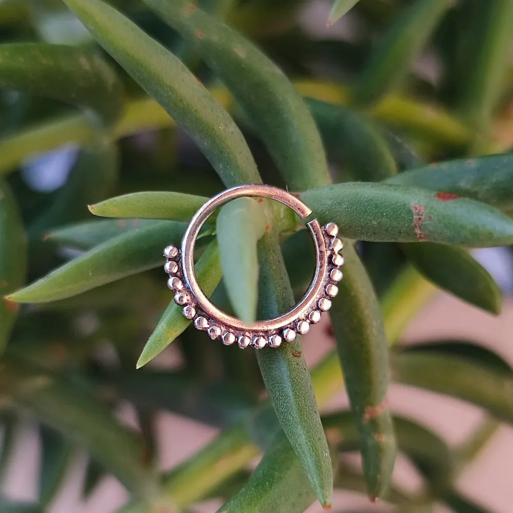 925 silver burnished septum earrings - DEKLUM