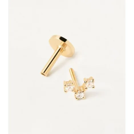 Orecchino Singolo PDPAOLA Nolita Oro Giallo 18kt Diamanti Bianchi PG05-026-U