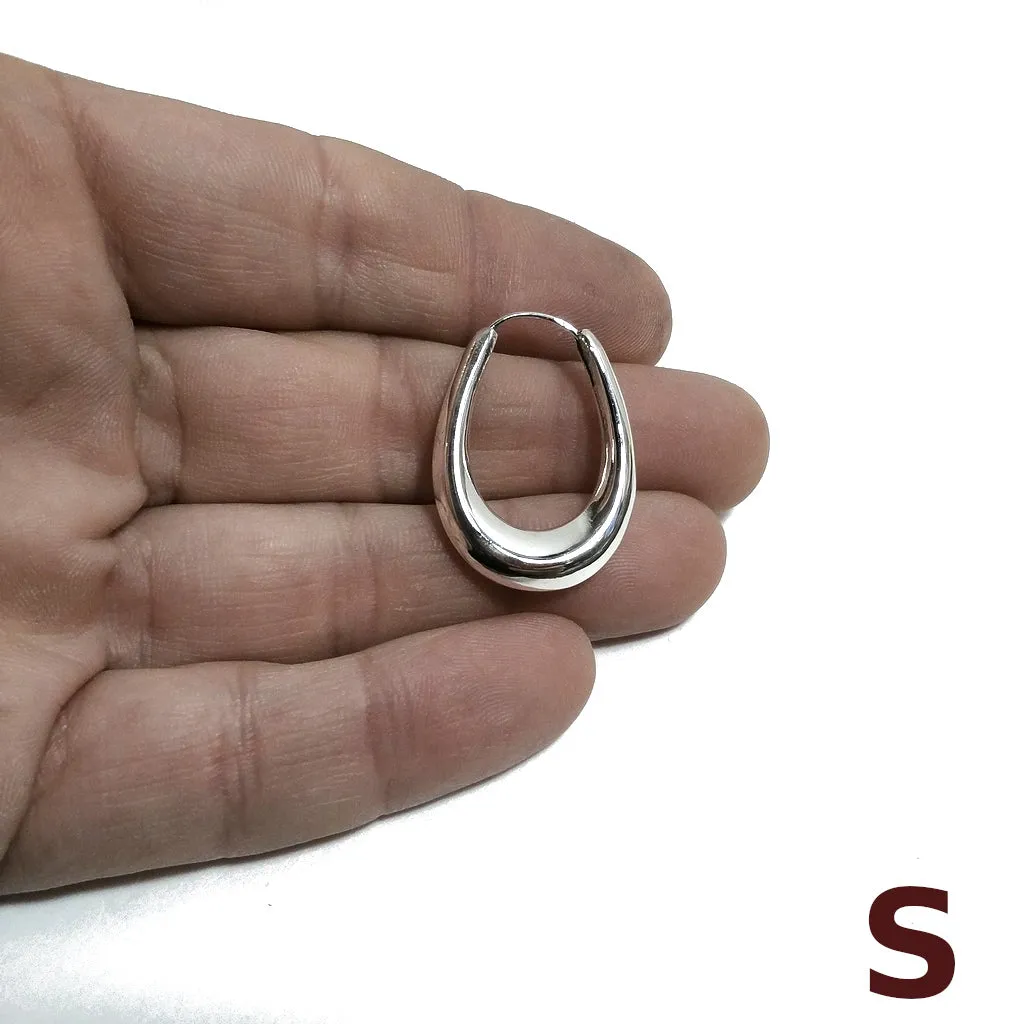 ORECCHINI a cerchio ovale in argento 925 - DANBURA