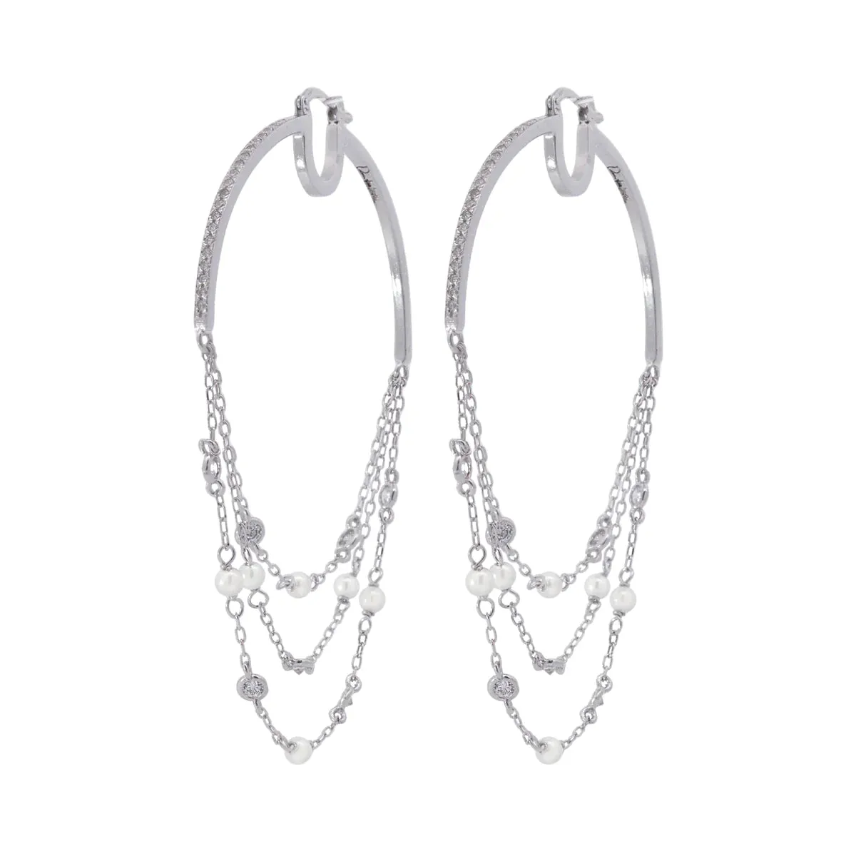 ORECCHINI BIG HOOPS TRE FILI - GALACTICA ICE
