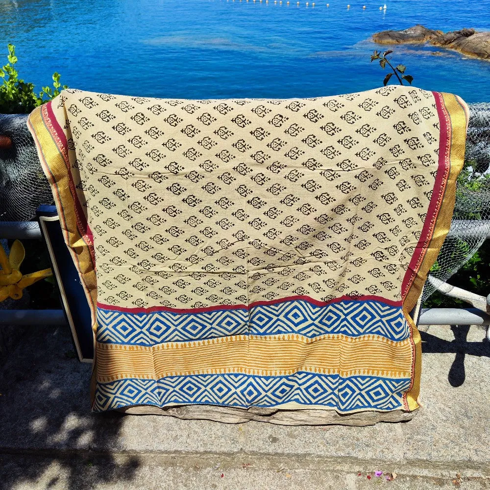 Pareo - Handcrafted cotton scarf - Beach towel - UHMA