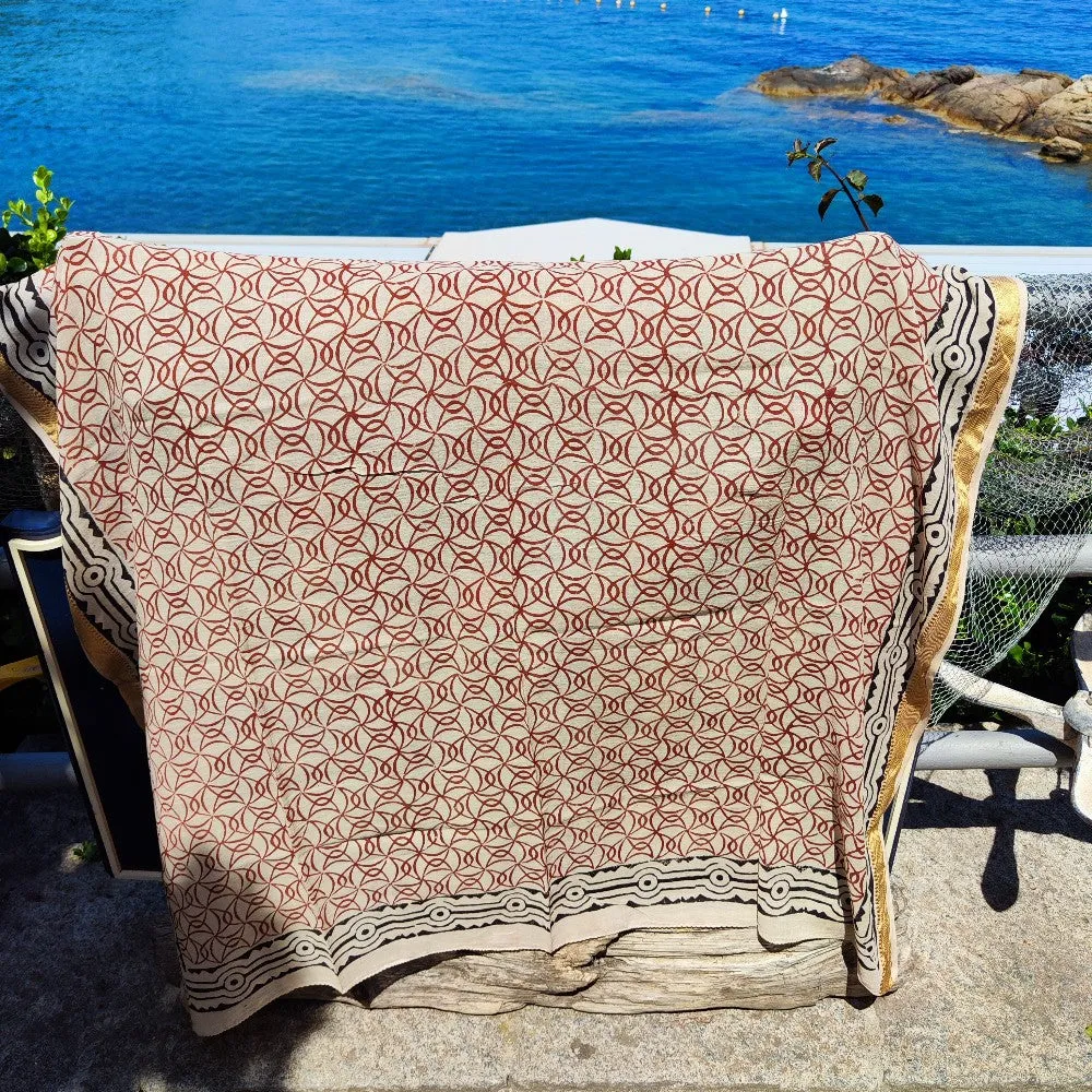 Pareo - Handcrafted cotton scarf - Beach towel - IGLA