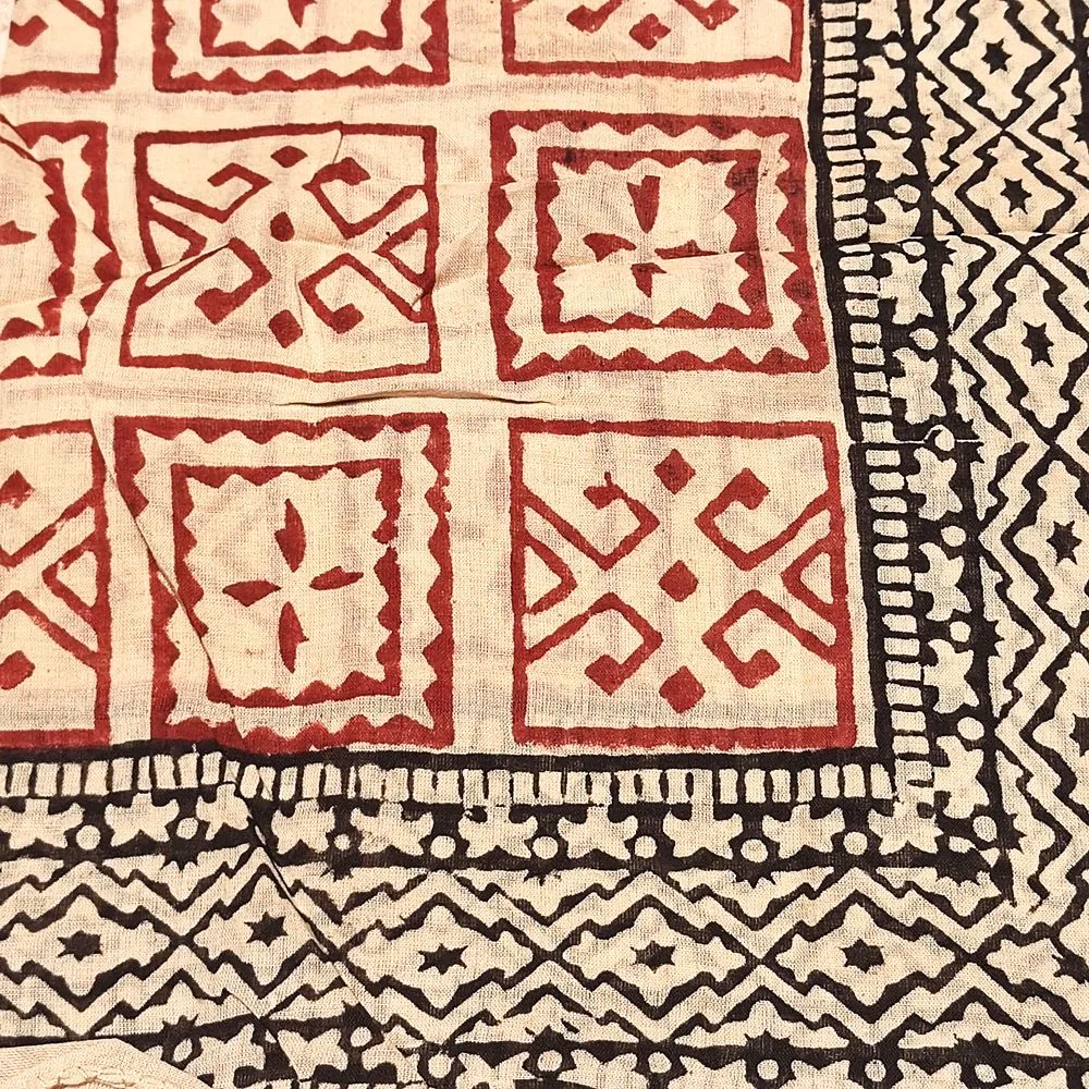 Cotton SCARF - Indian handmade pareo - SQUARE