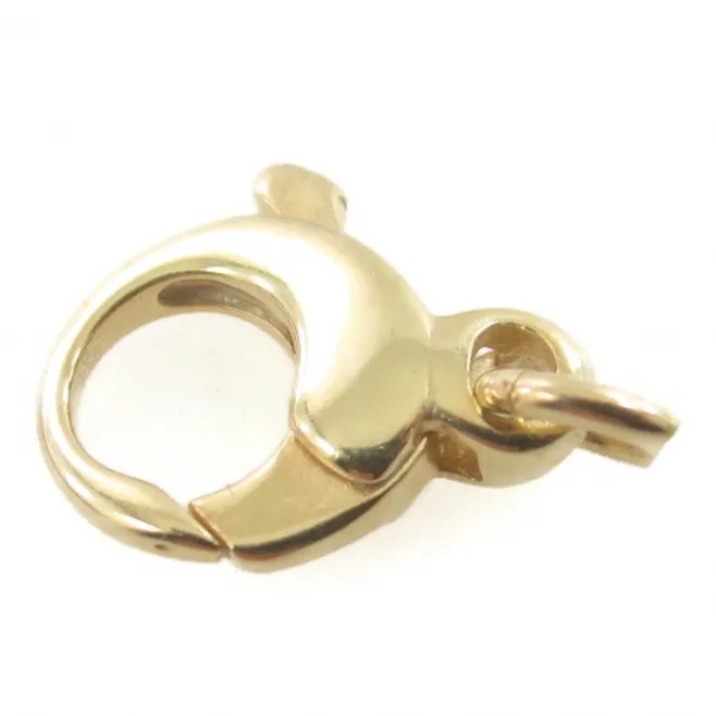 particolare moschettone Luna in argento 925 placcato oro giallo  14x10 mm 1 pz