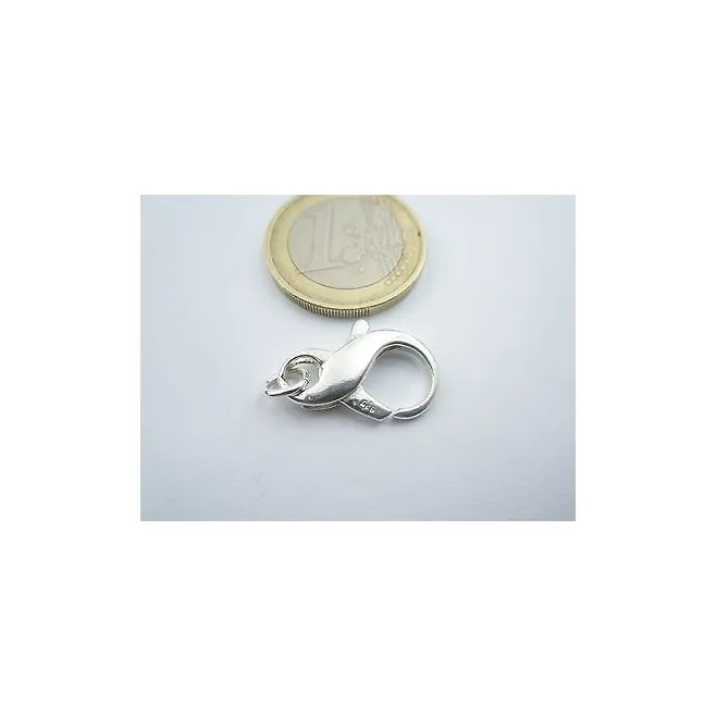 particolare moschettone in argento 925 forma dell'infinito misure 22x13 mm an.in