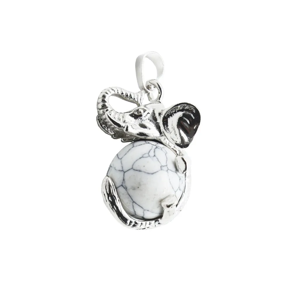 Ciondolo in Magnesite – Elefante