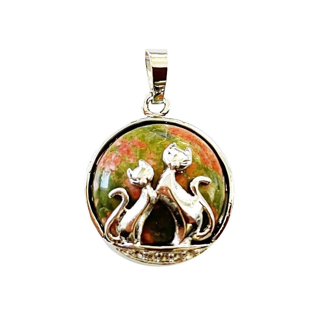 Ciondolo Unakite – Gatto