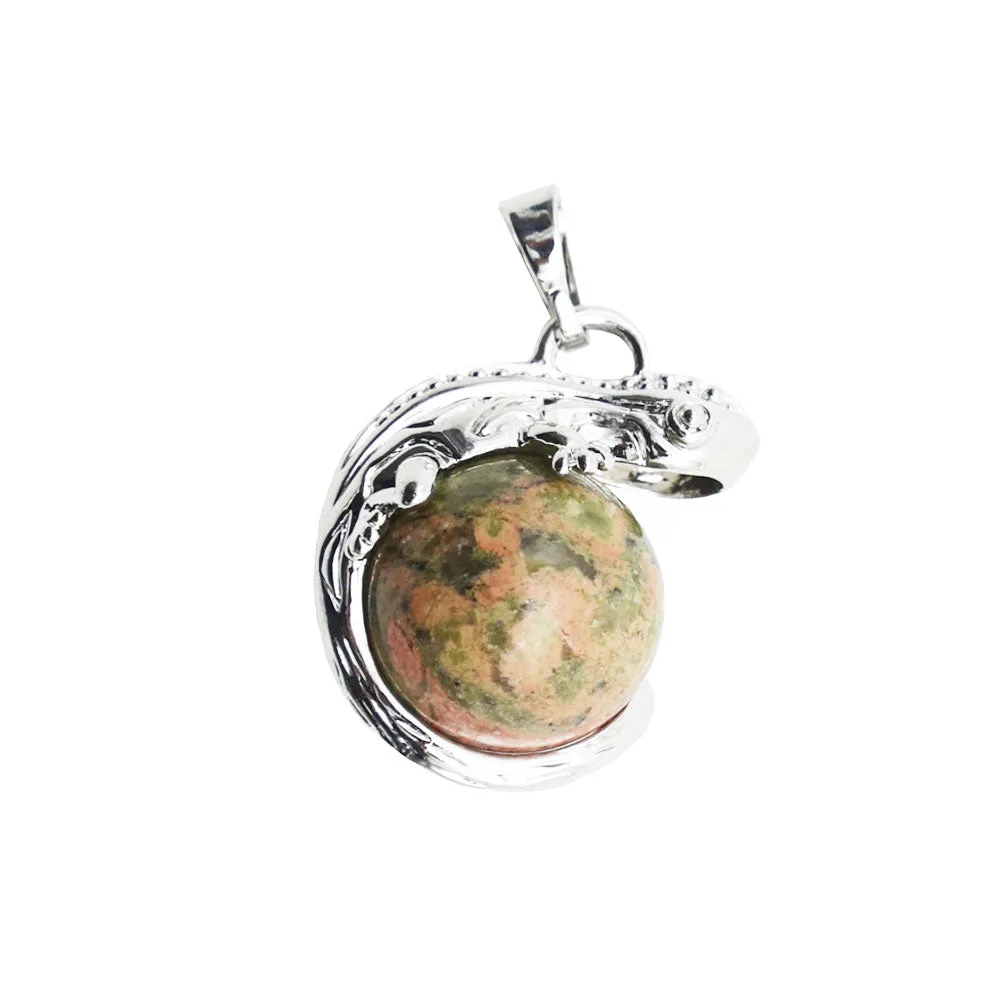 Ciondolo Unakite – Lucertola