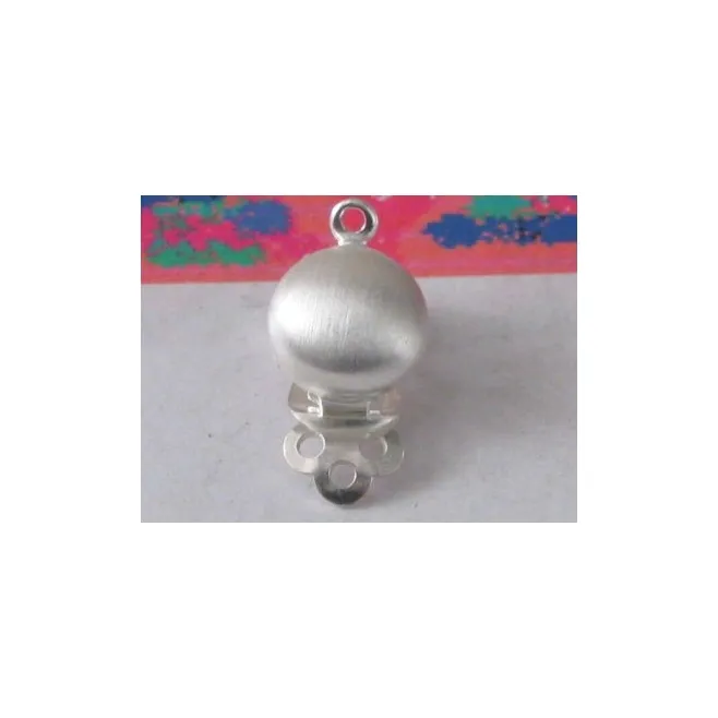 1 clip no foro per orecchini argento 925 satinato made in italy