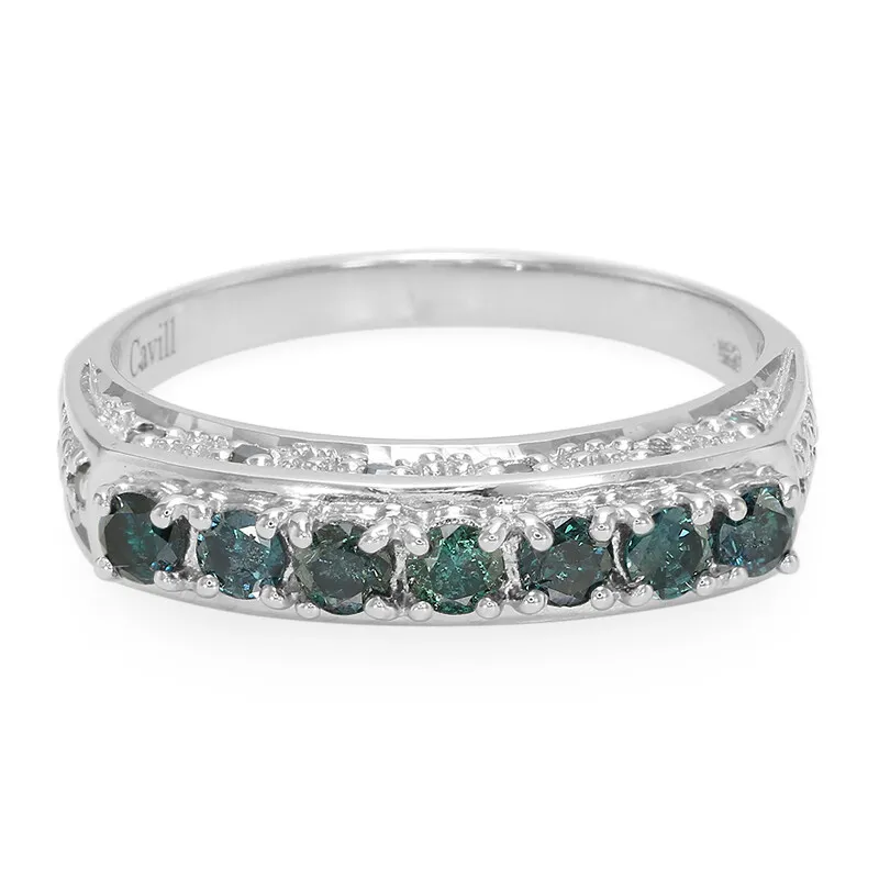 Anello placcato in platino con Diamante Fancy