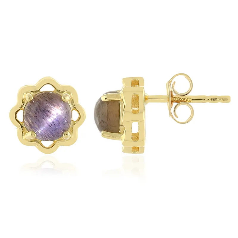 Orecchini in argento con Pietra del Sole Occhio di Gatto