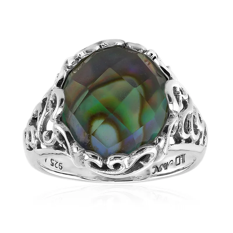 Anello in argento con Quarzo Bianco (Art of Nature)