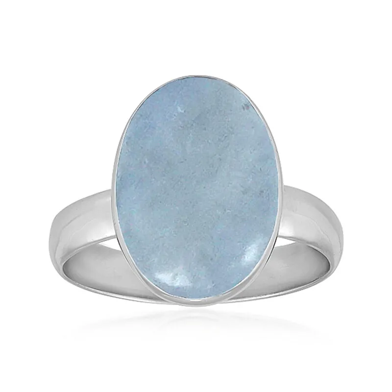 Anello in argento con Acquamarina Brasiliana (Bali Barong)