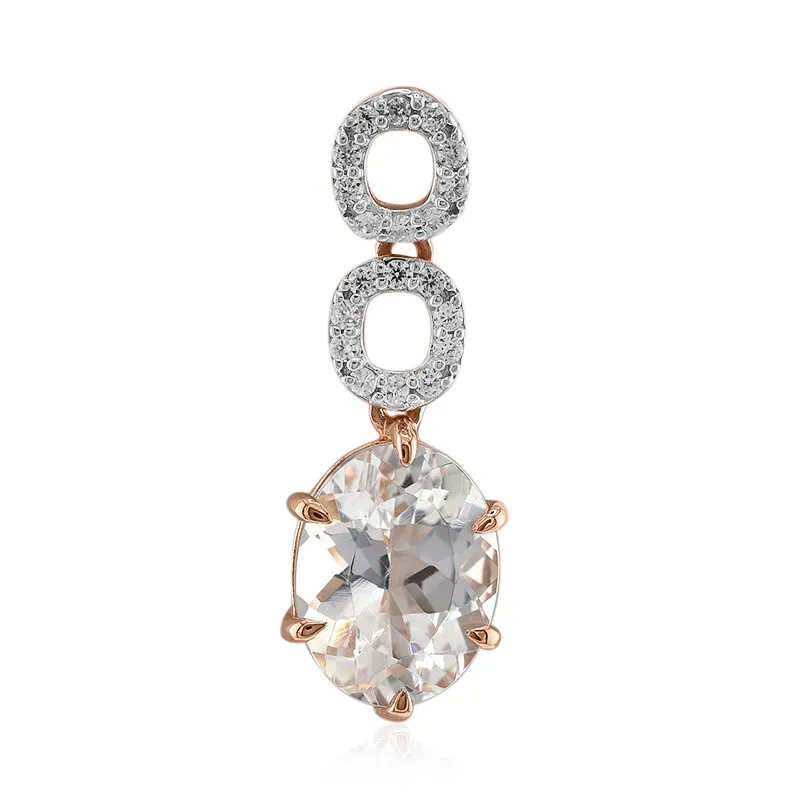 Ciondolo in oro con Danburite Rosa del Messico