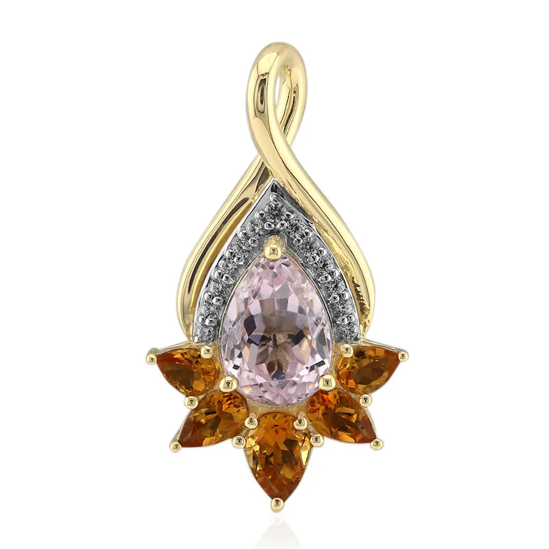 Ciondolo in oro con Kunzite Brasiliana (Remy Rotenier)