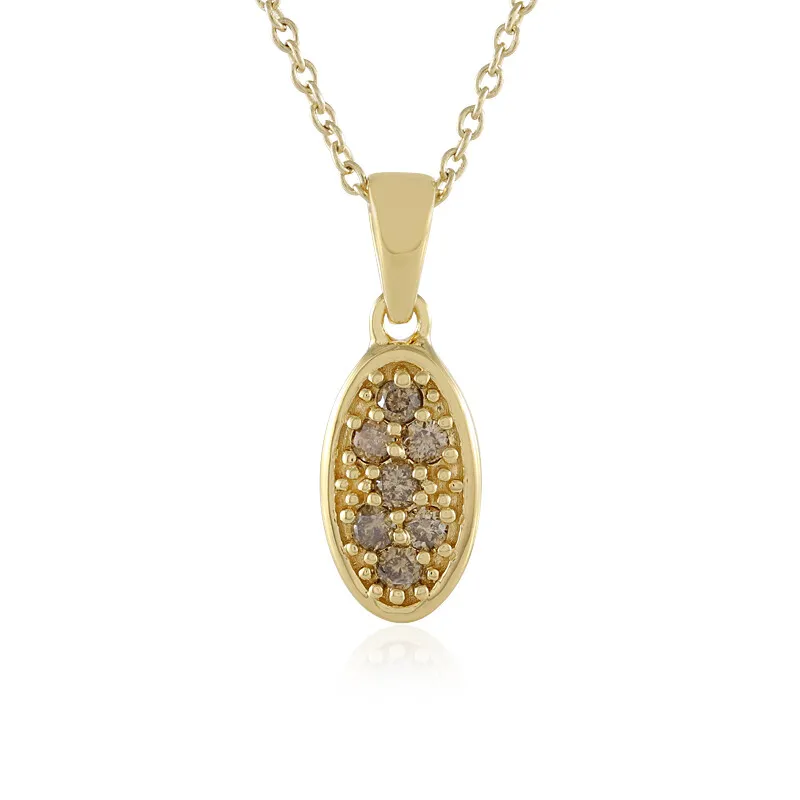 Collana in argento con Diamante Cioccolato I2