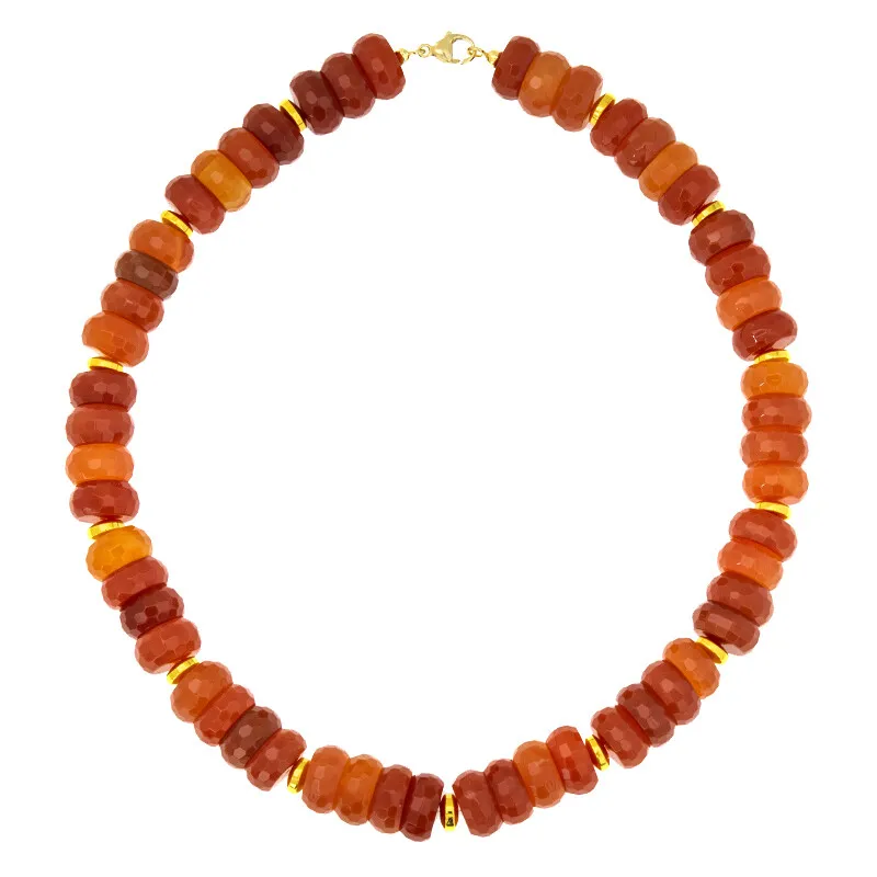 Collana in argento con Corniola (CUSTODANA)