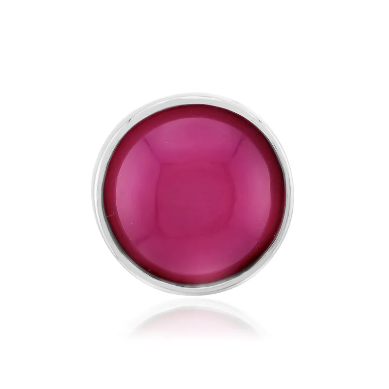 Ciondolo in argento con Calcedonio Lampone