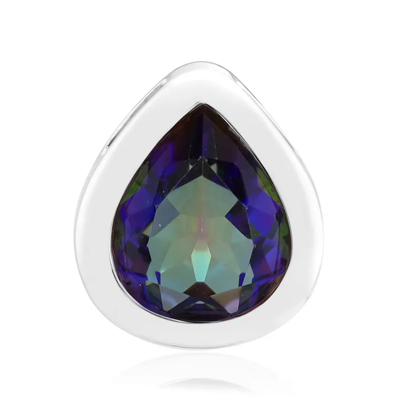 Ciondolo in argento con Quarzo Mistico Blu