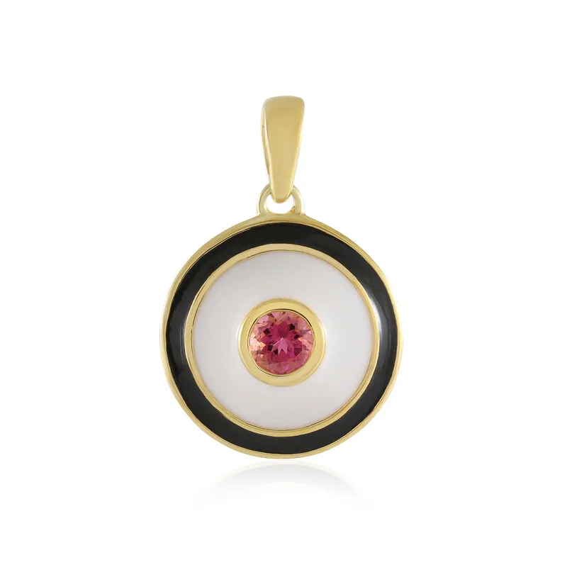 Ciondolo in argento con Tormalina Rosa Brasiliana