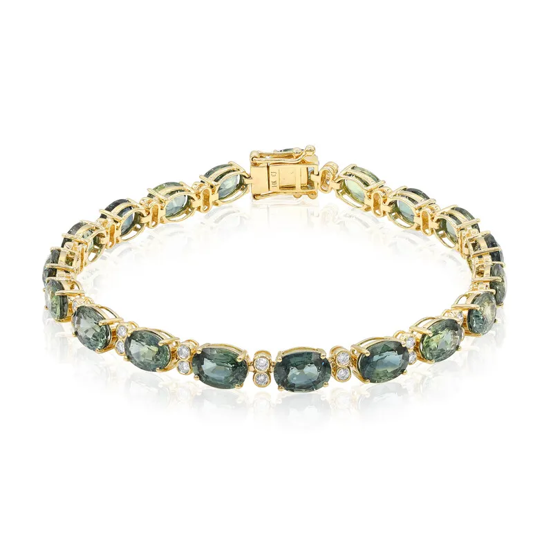 Bracciale in oro con Zaffiro Petrolio (CIRARI)