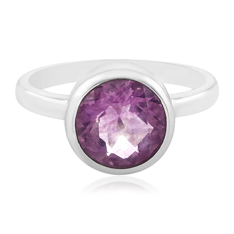 Anello in argento con Fluorite Viola
