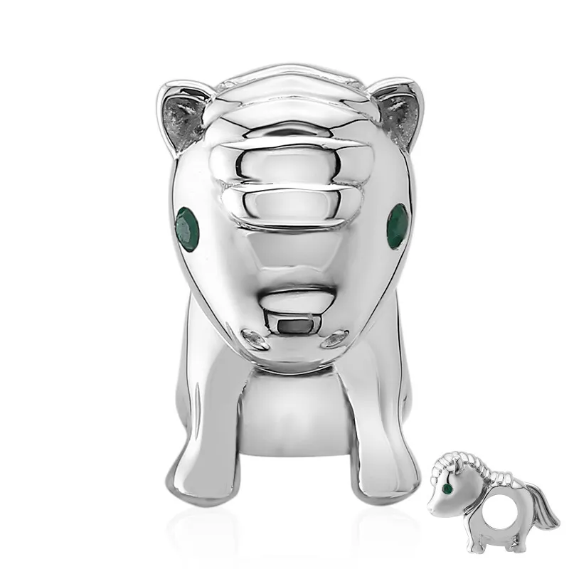 Charm in argento con Smeraldo Zambia