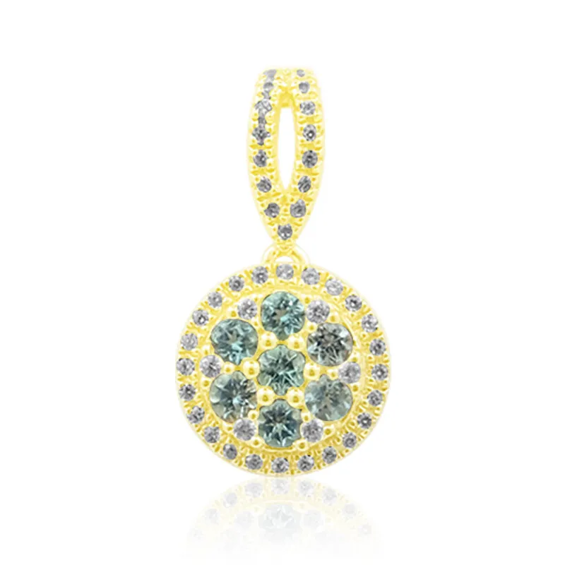 Ciondolo in oro con Tormalina Paraiba Nigeriana