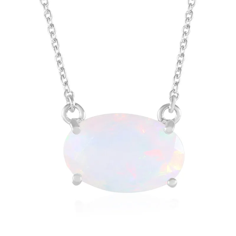 Collana in argento con Opale di Welo AAA (de Melo)