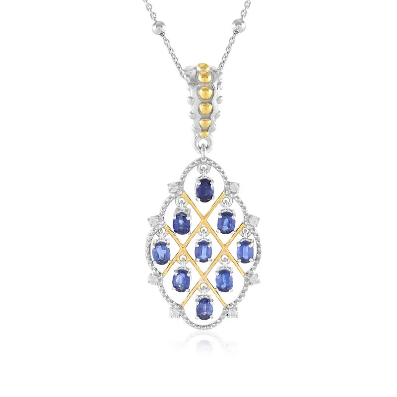 Collana in argento con Cianite del Nepal (Dallas Prince Designs)