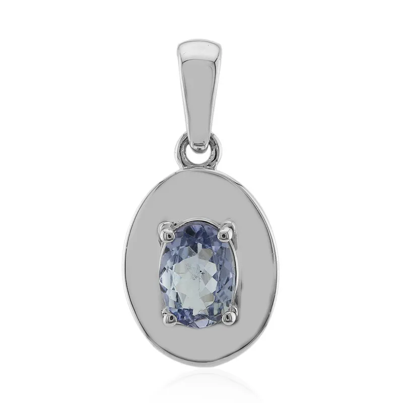 Ciondolo in argento con Tanzanite (non riscaldata) (Pallanova)