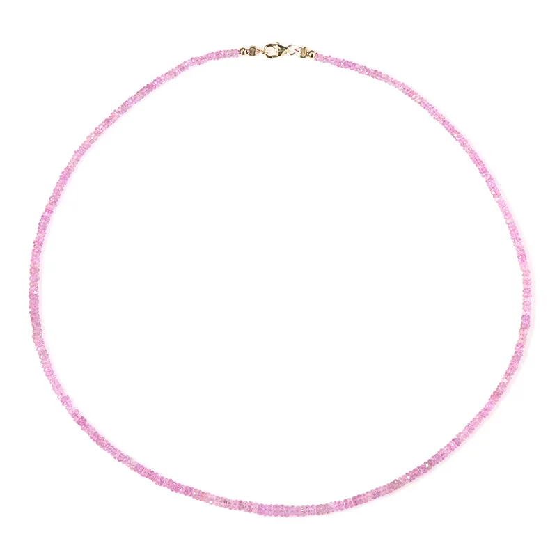 Collana in oro con Zaffiro Ceylon Rosa