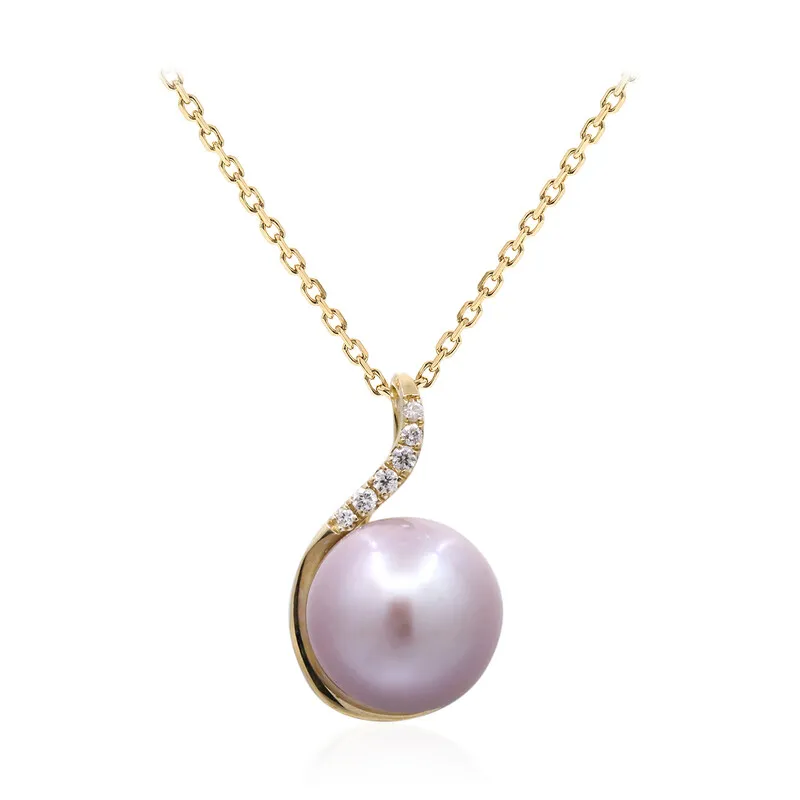 Collana in oro con Perla d'Acqua Dolce Rosa (CIRARI)