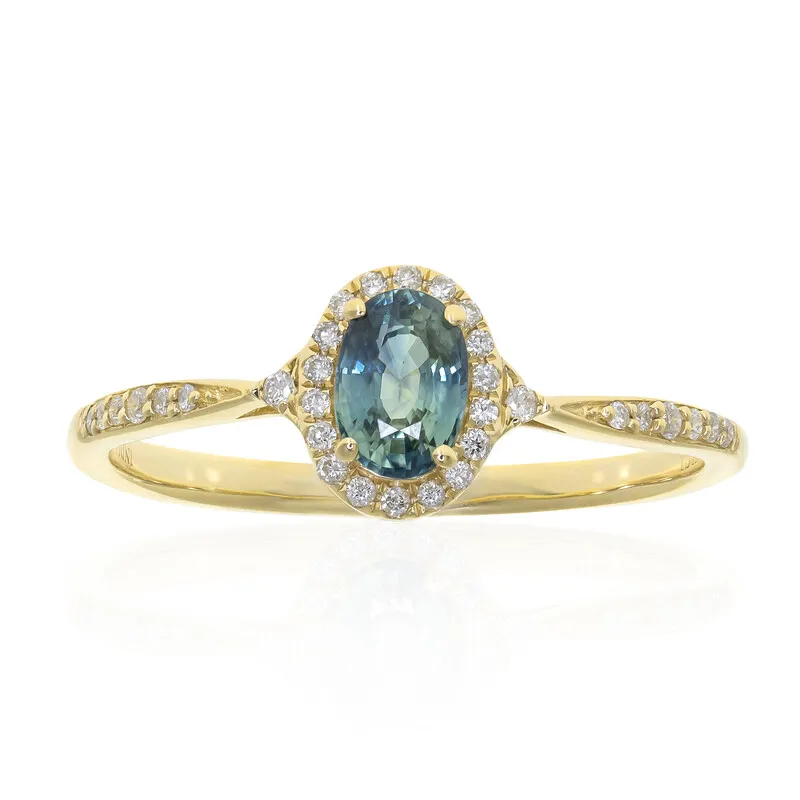 Anello in oro con Zaffiro Petrolio (CIRARI)