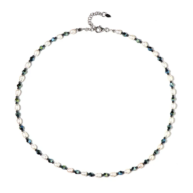 Collana in argento con Ematite Verde