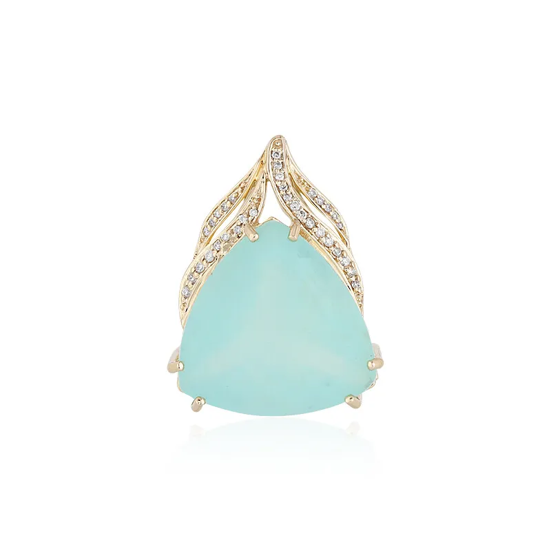 Ciondolo in oro con Opale Paraiba (AMAYANI)