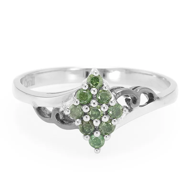 Anello da uomo in argento con Diamante Fancy