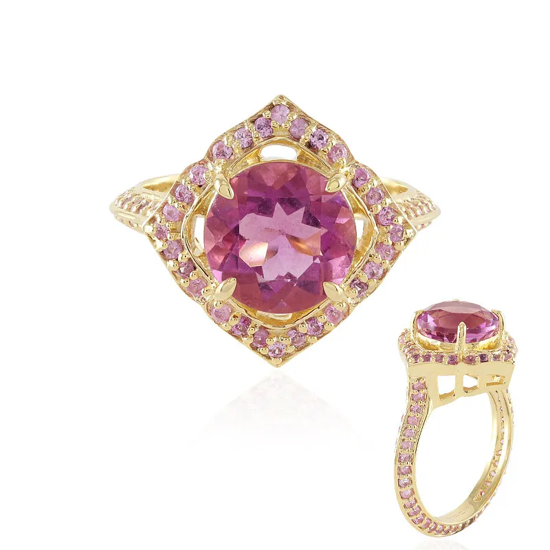 Anello in argento con Fluorite Rosa del Messico (Adela Silber)