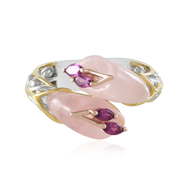 Anello in argento con Quarzo Rosa (Gems en Vogue)
