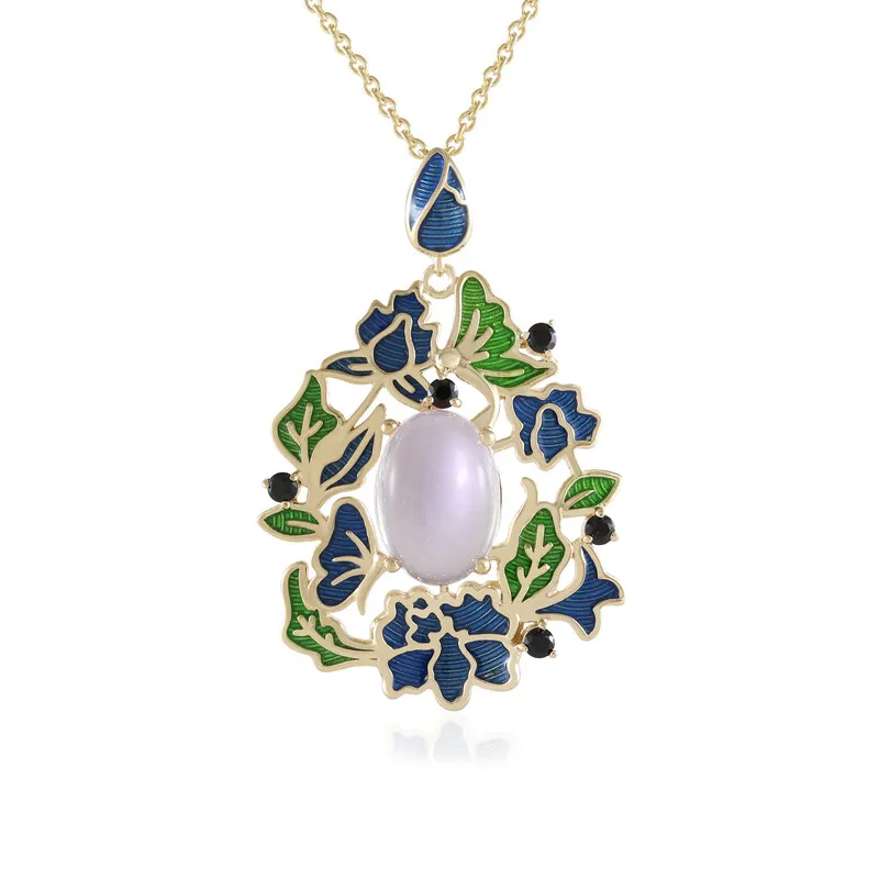 Collana in argento con Quarzo Rosa (Adela Silber)