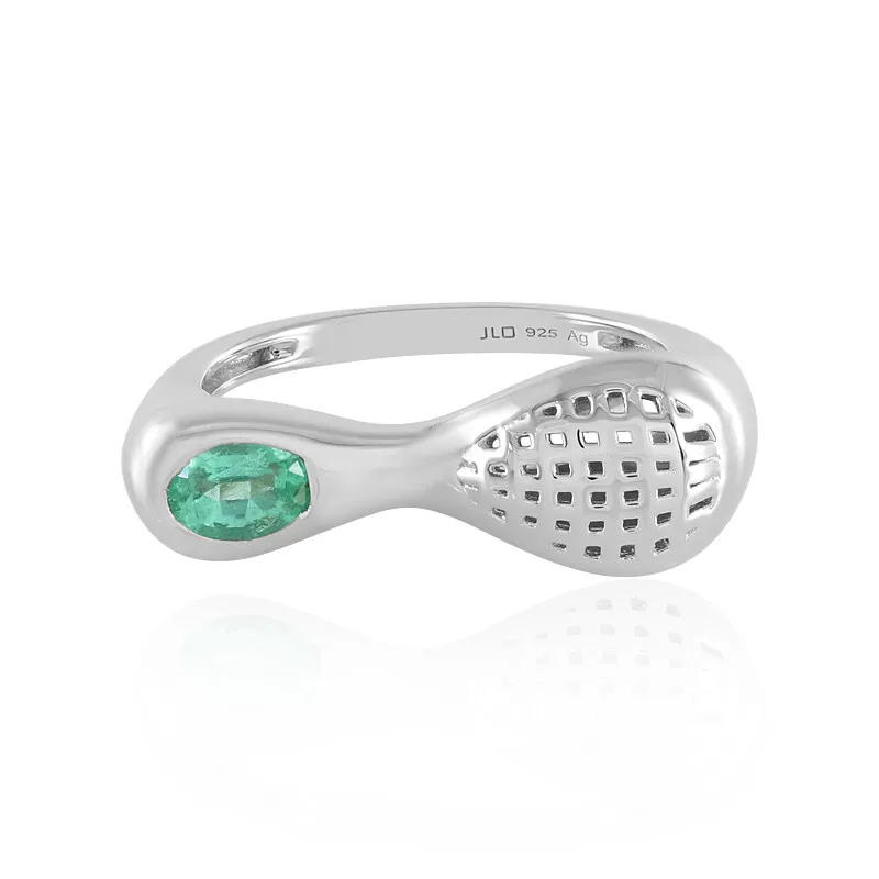 Anello in argento con Smeraldo Russo (SAELOCANA)