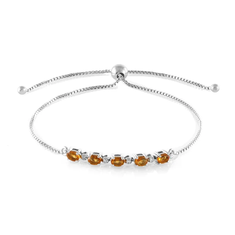 Bracciale in argento con Citrino