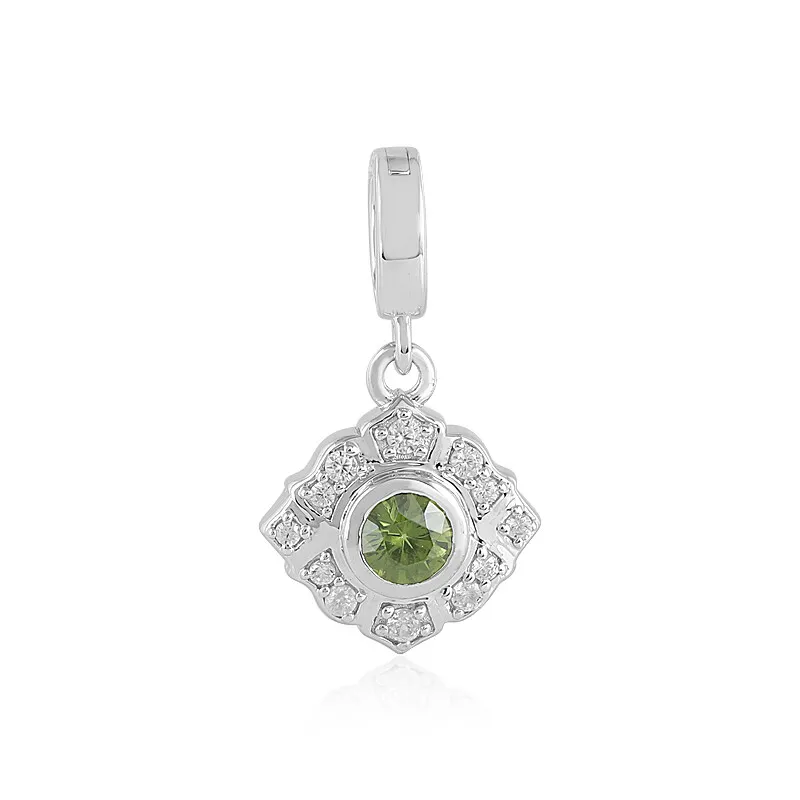 Ciondolo in argento con Zircone Ceylon Verde